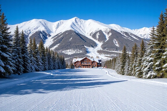 Snowmass Village, Colorado with pristine slopes and luxury lodges