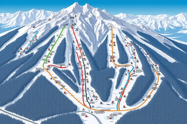 Ski trail map of Grand Summit Peaks